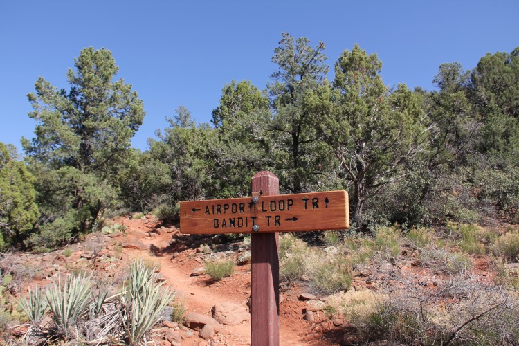 Bandit and Airport Loop Trail Intersection
